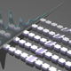 A diagram of the oscillators and the measurement made by the qubit.